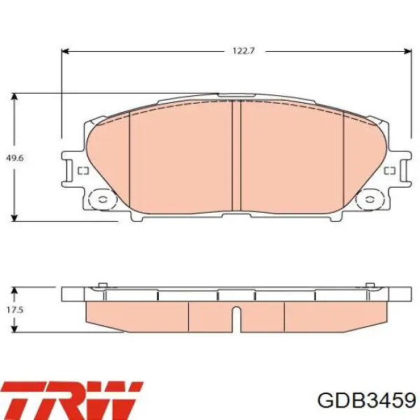 GDB3459 TRW pastillas de freno delanteras