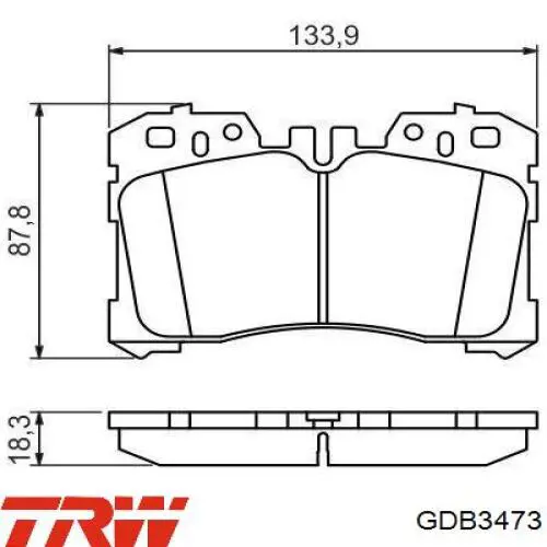 GDB3473 TRW pastillas de freno delanteras