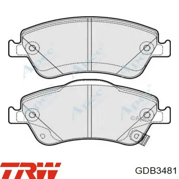 GDB3481 TRW pastillas de freno delanteras