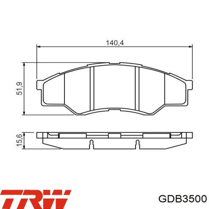 GDB3500 TRW pastillas de freno delanteras