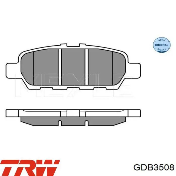 GDB3508 TRW pastillas de freno traseras