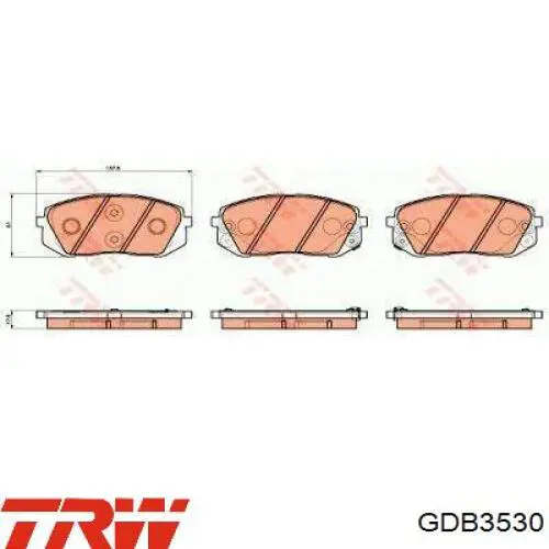 GDB3530 TRW pastillas de freno delanteras