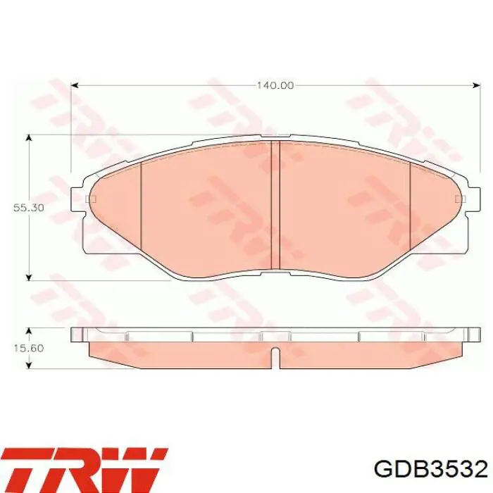 GDB3532 TRW pastillas de freno delanteras