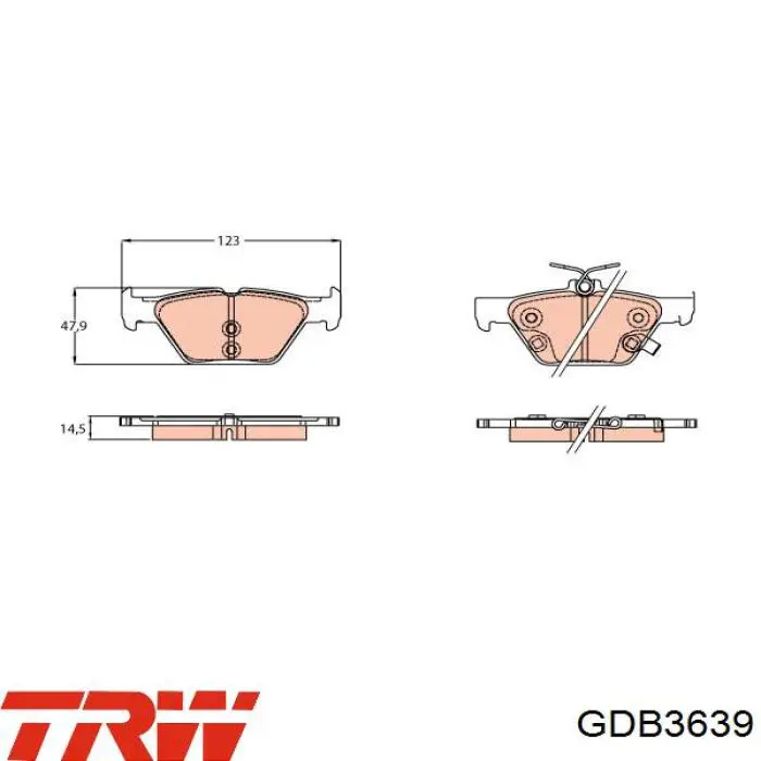  Pastillas de freno traseras para Subaru Outback BS