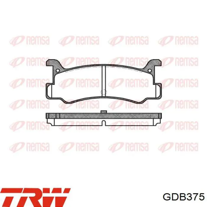 GDB375 TRW pastillas de freno traseras