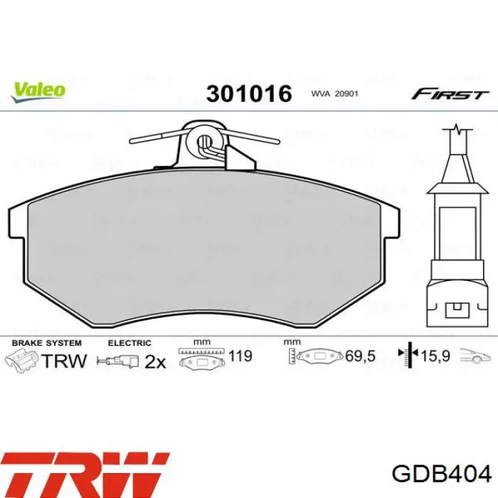  Pastillas de freno delanteras para Audi 200 44, 44Q