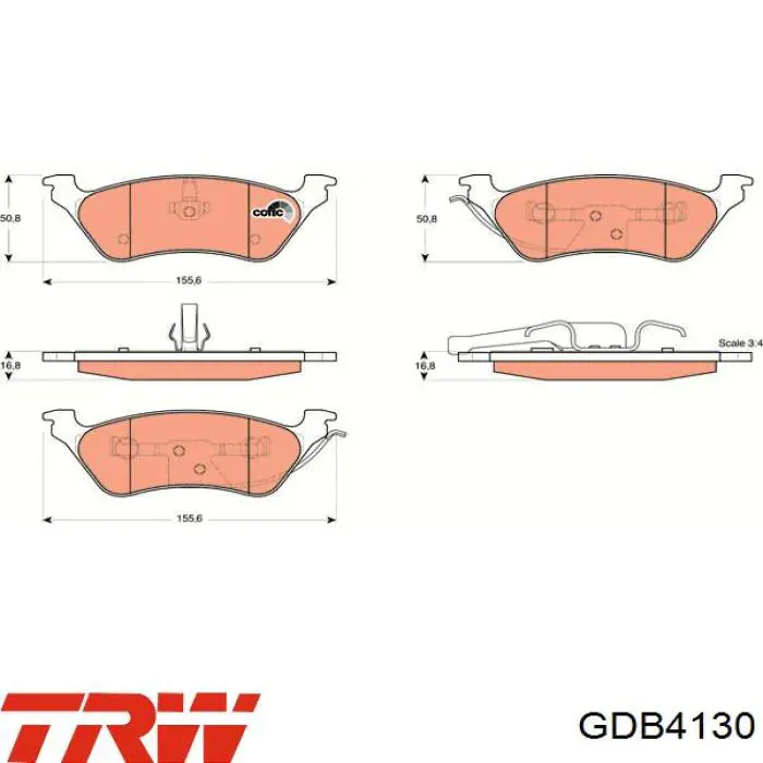  Pastillas de freno traseras para Dodge Caravan NS