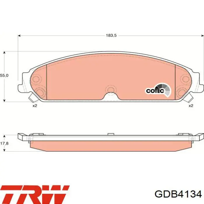  Pastillas de freno delanteras para Dodge Challenger 