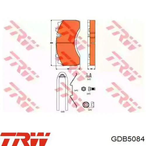 GDB5084 TRW pastillas de freno delanteras