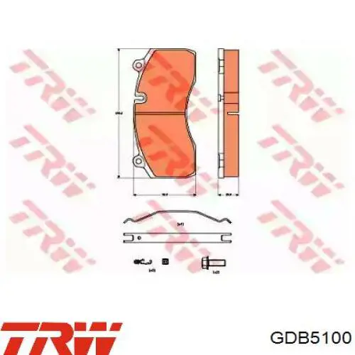 GDB5100 TRW pastillas de freno delanteras