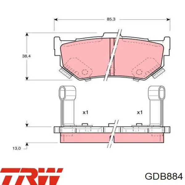 5586O64B1O Suzuki pastillas de freno traseras