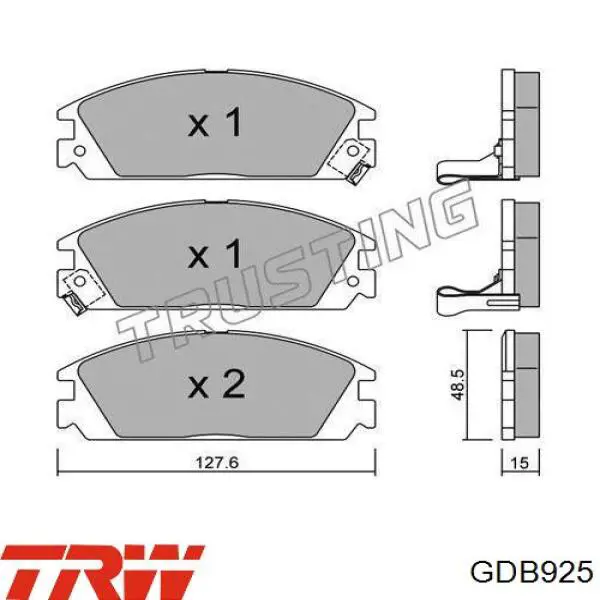 ADH24216 Blue Print pastillas de freno delanteras