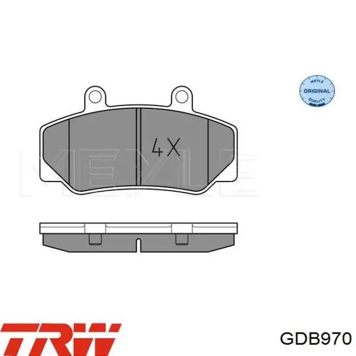 GDB970 TRW pastillas de freno delanteras