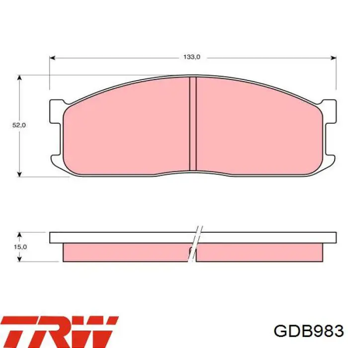 GDB983 TRW pastillas de freno delanteras