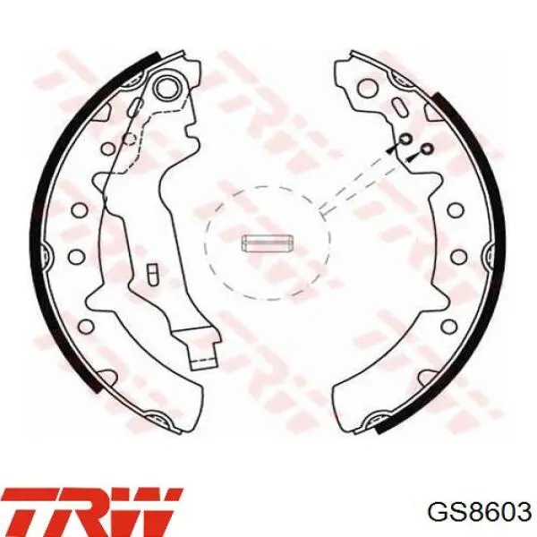 GS8603 TRW zapatas de frenos de tambor traseras