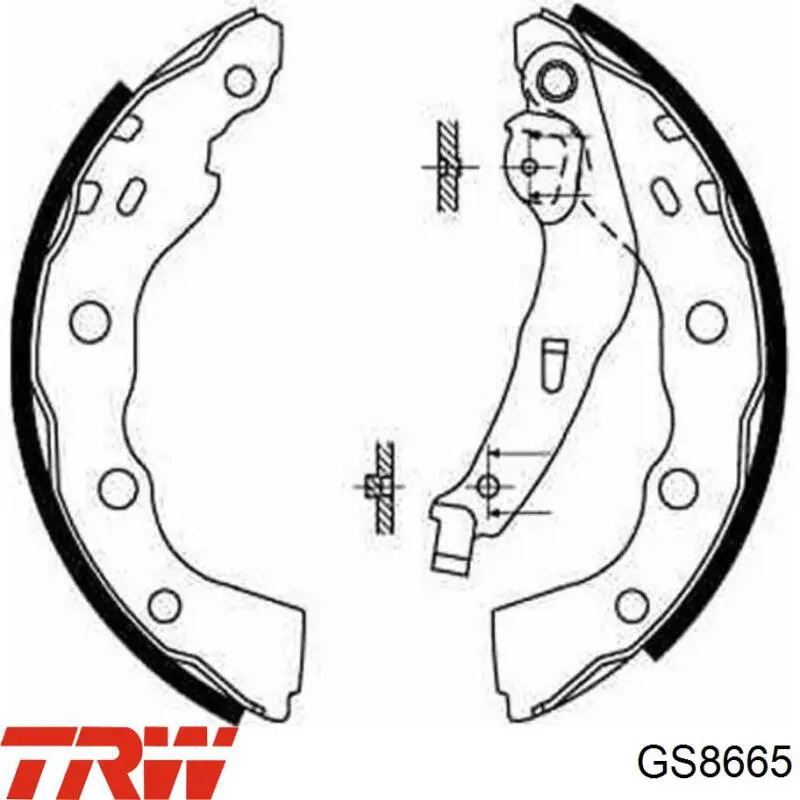 GS8665 TRW zapatas de frenos de tambor traseras