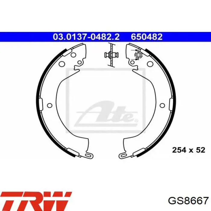 GS8667 TRW zapatas de frenos de tambor traseras