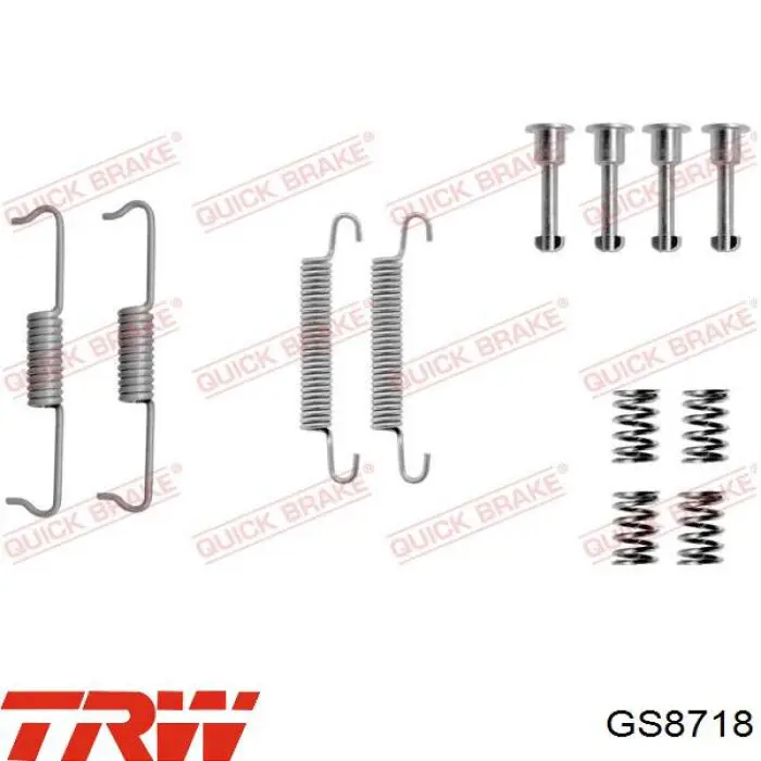 GS8718 TRW juego de zapatas de frenos, freno de estacionamiento