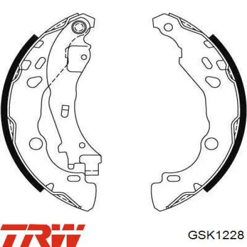 GSK1228 TRW zapatas de frenos de tambor traseras