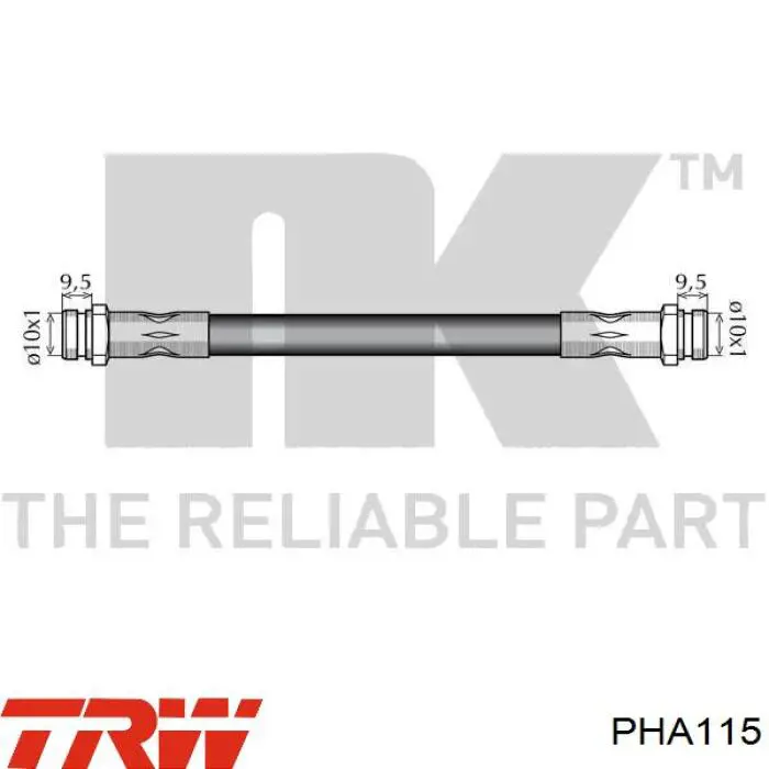 PHA115 TRW latiguillo de freno delantero
