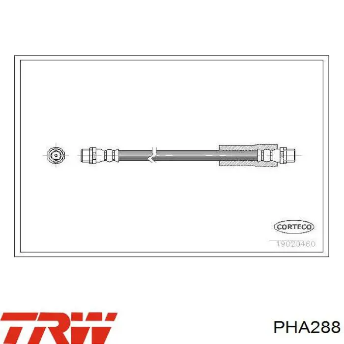 PHA288 TRW latiguillo de freno delantero