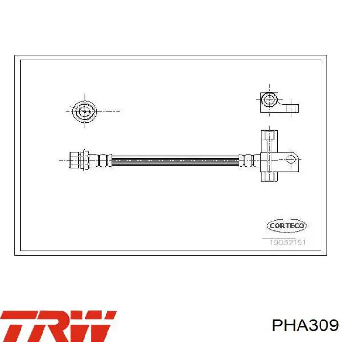  Tubo flexible de frenos trasero para Ford Transit E