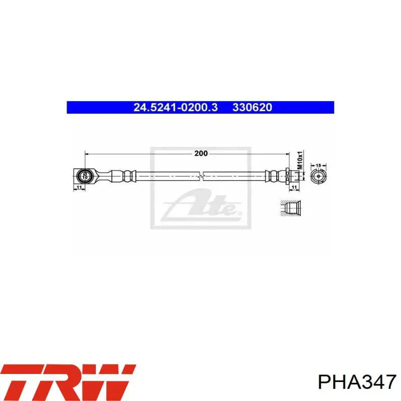 E168256 Peugeot/Citroen tubo flexible de frenos trasero