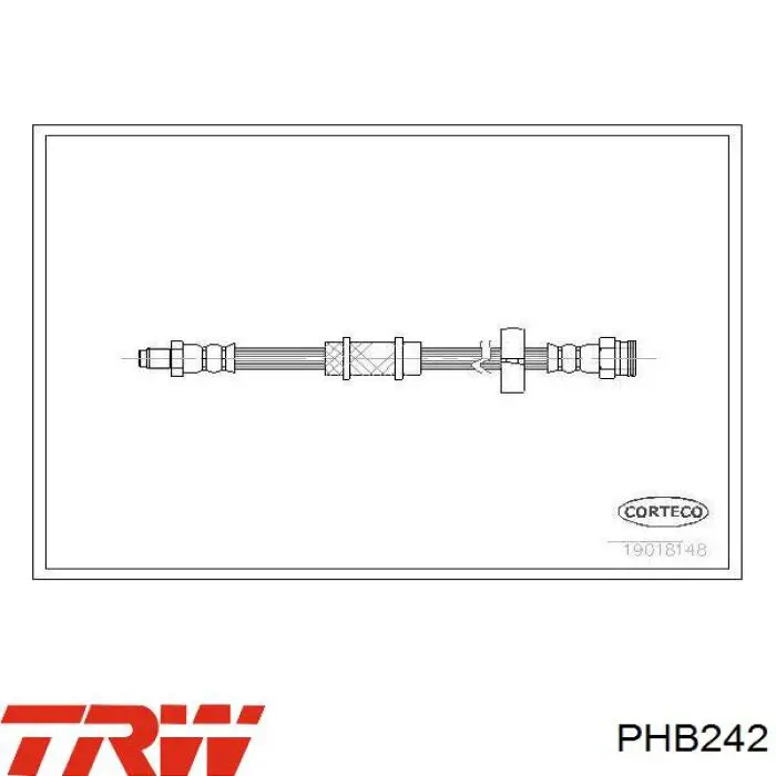  Latiguillo de freno delantero para Fiat Uno 146A