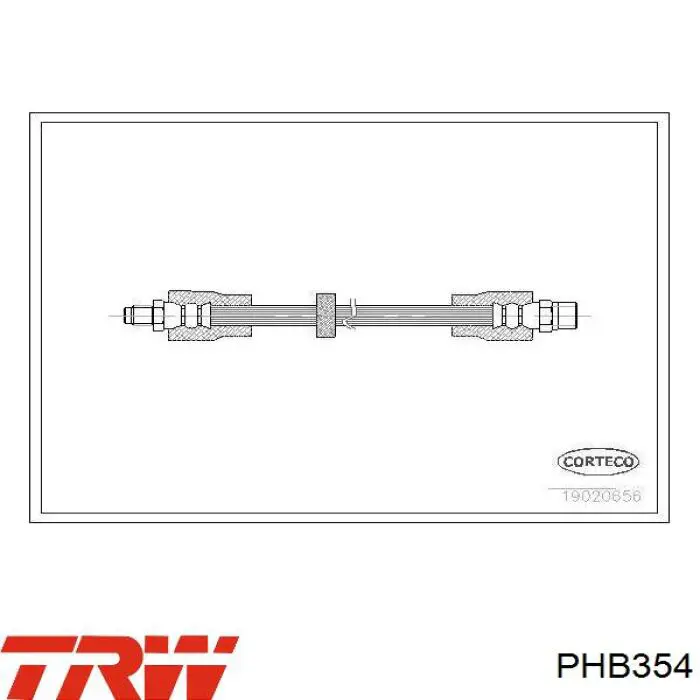 PHB354 TRW tubo flexible de frenos trasero