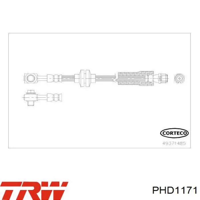 13399771 Peugeot/Citroen tubo flexible de frenos delantero derecho