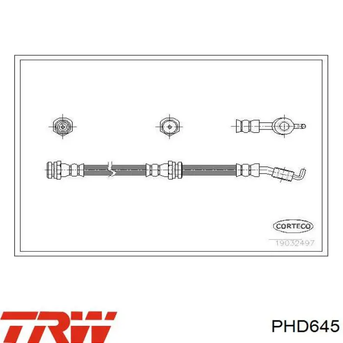 PHD645 TRW latiguillo de freno delantero