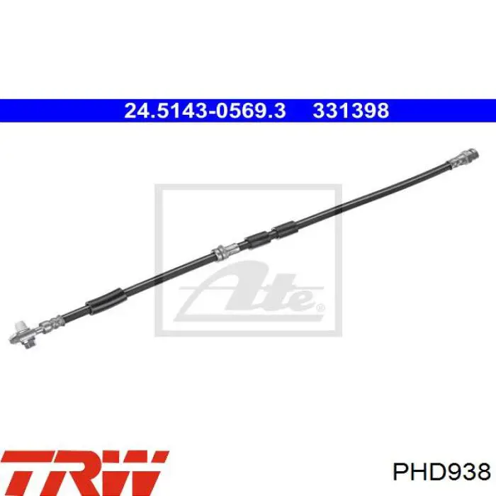 PHD938 TRW latiguillo de freno delantero