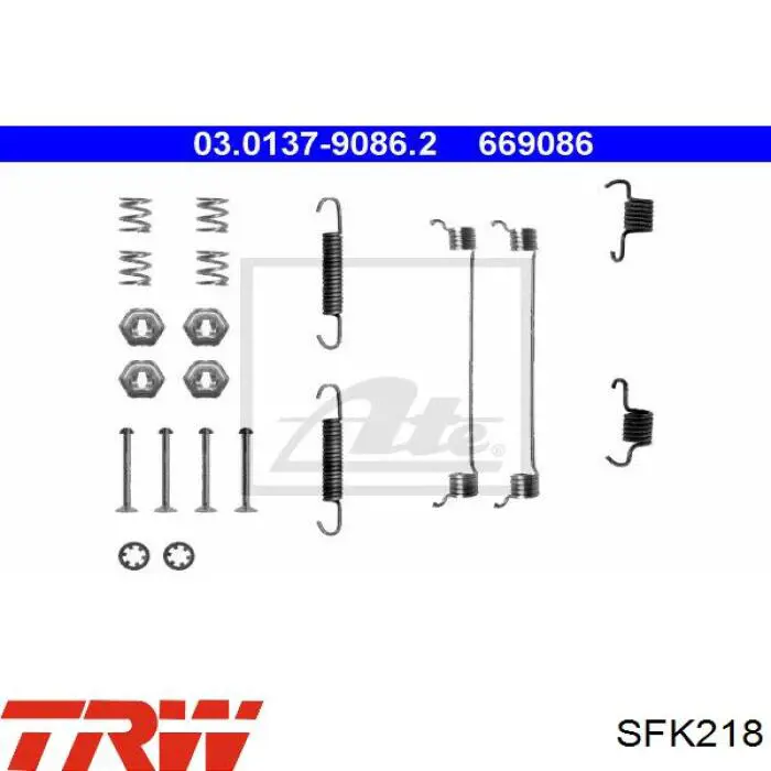 430861 Peugeot/Citroen kit de montaje, zapatas de freno traseras