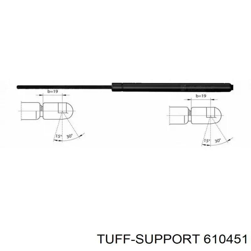 610451 Tuff Support amortiguador de maletero