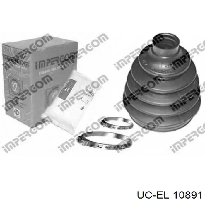 10891 Uc-el fuelle, árbol de transmisión delantero exterior