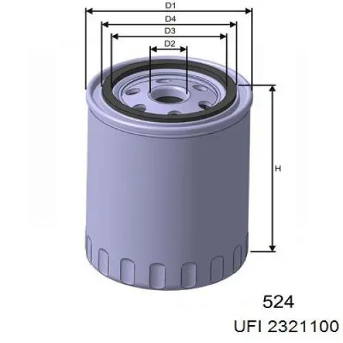 23.211.00 UFI filtro de aceite