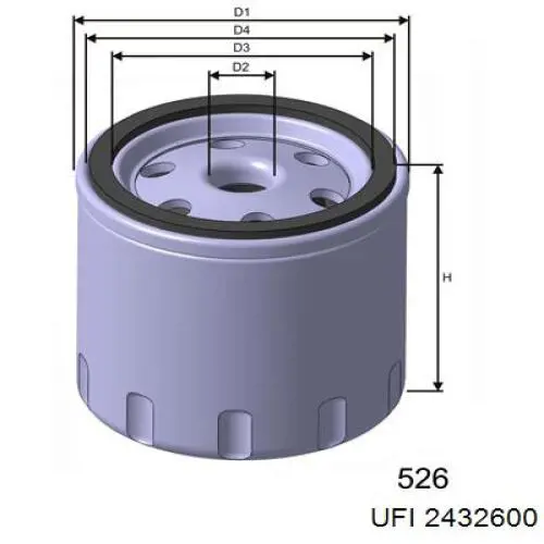 24.326.00 UFI filtro combustible