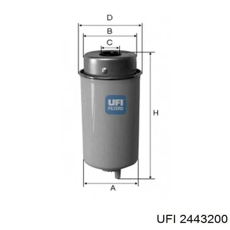 24.432.00 UFI filtro combustible