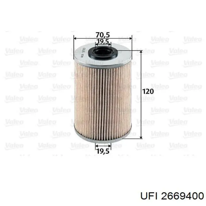 26.694.00 UFI filtro combustible