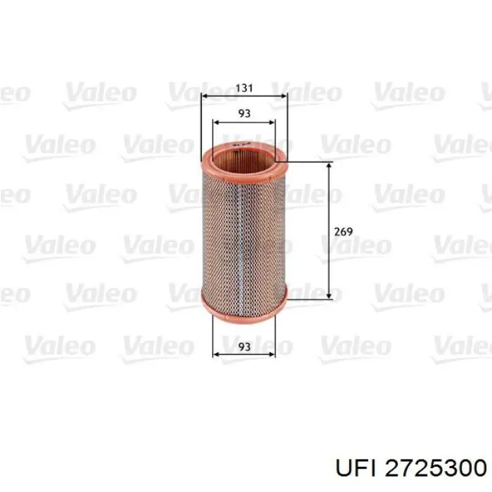 2725300 UFI filtro de aire