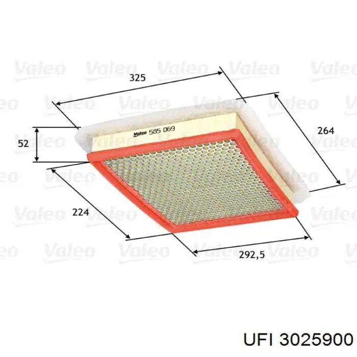 30.259.00 UFI filtro de aire