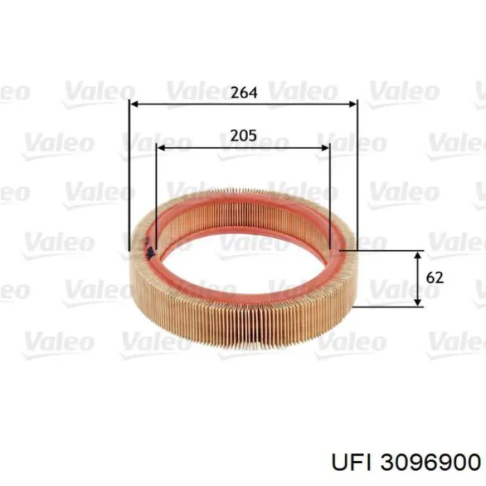 3096900 UFI filtro de aire