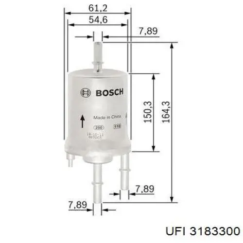 31.833.00 UFI filtro combustible