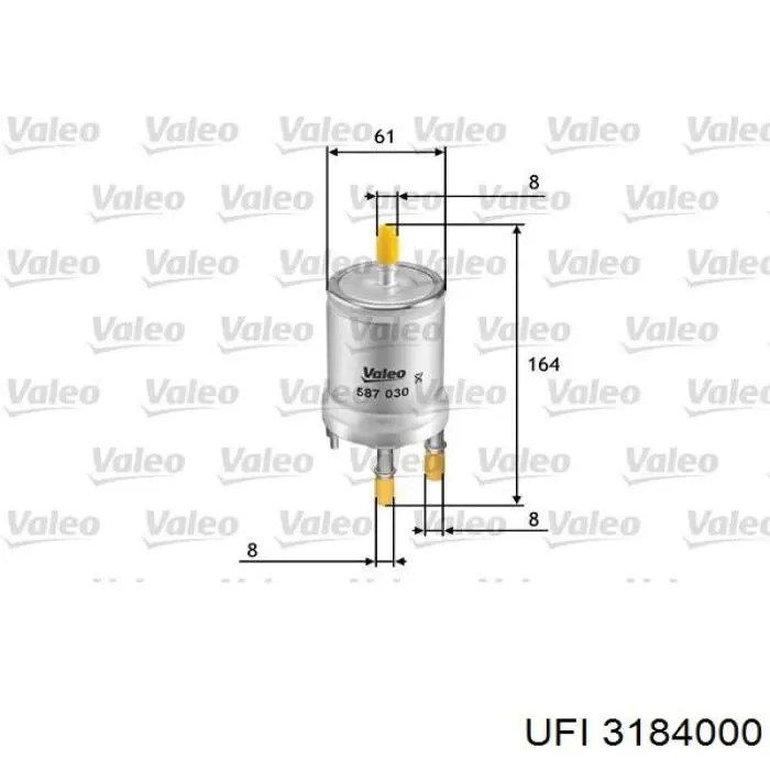 31.840.00 UFI filtro combustible