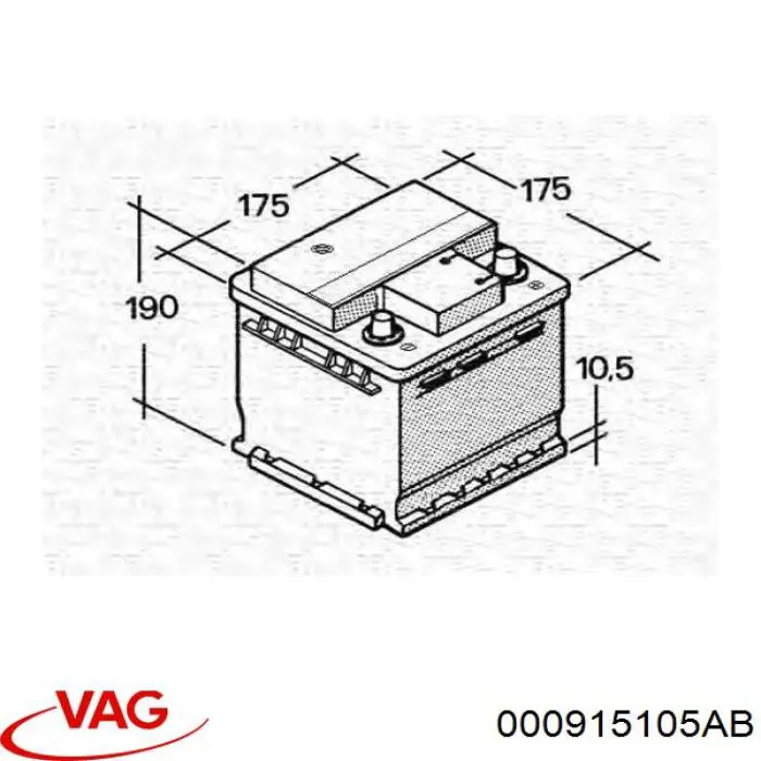 000915105AB VAG batería de arranque