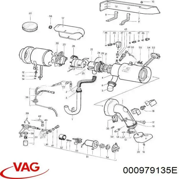 000979135E VAG mazo de cables del habitáculo