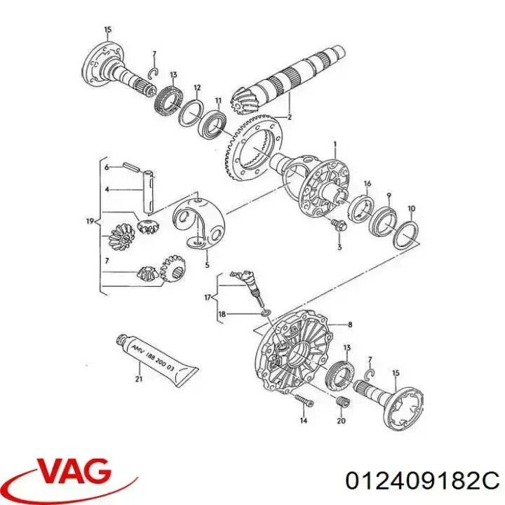  Piñón de velocímetro para Audi A6 4B, C5