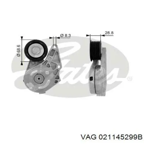 021145299B VAG tensor de correa, correa poli v