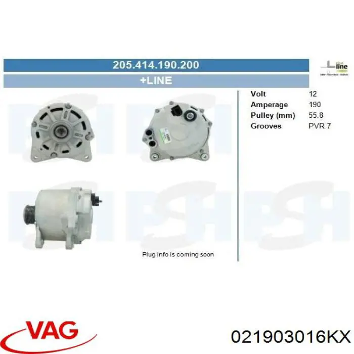 021903016K VAG alternador