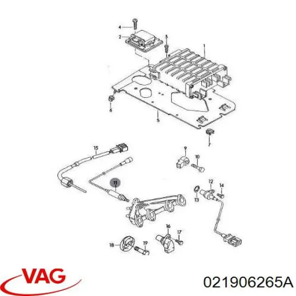 021906265A VAG sonda lambda sensor de oxigeno post catalizador